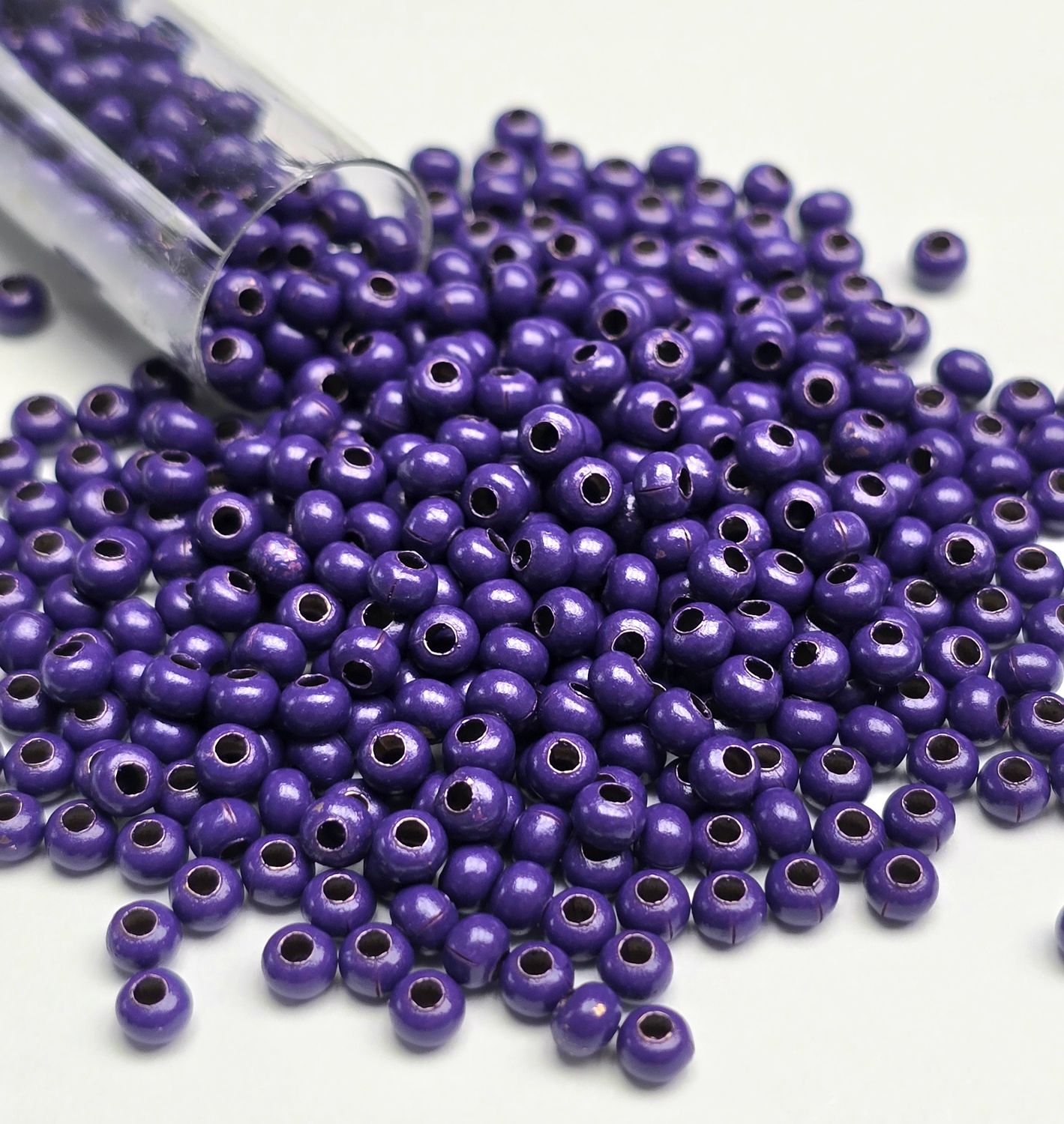 8/0 Metal Seed Beads: Purple