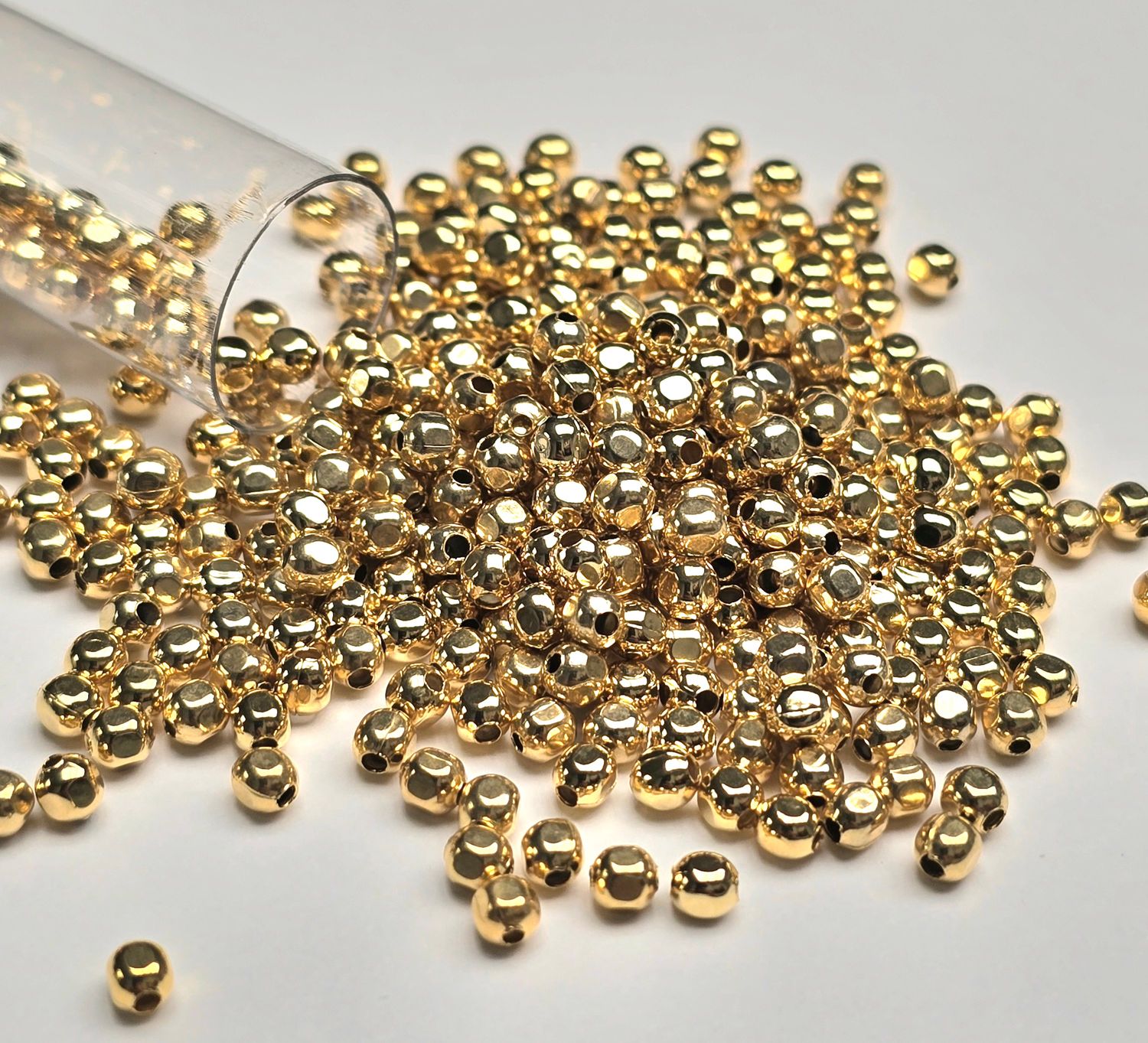 8/0 Hex Metal Seed Beads: 24kt Gold (43 Grams)