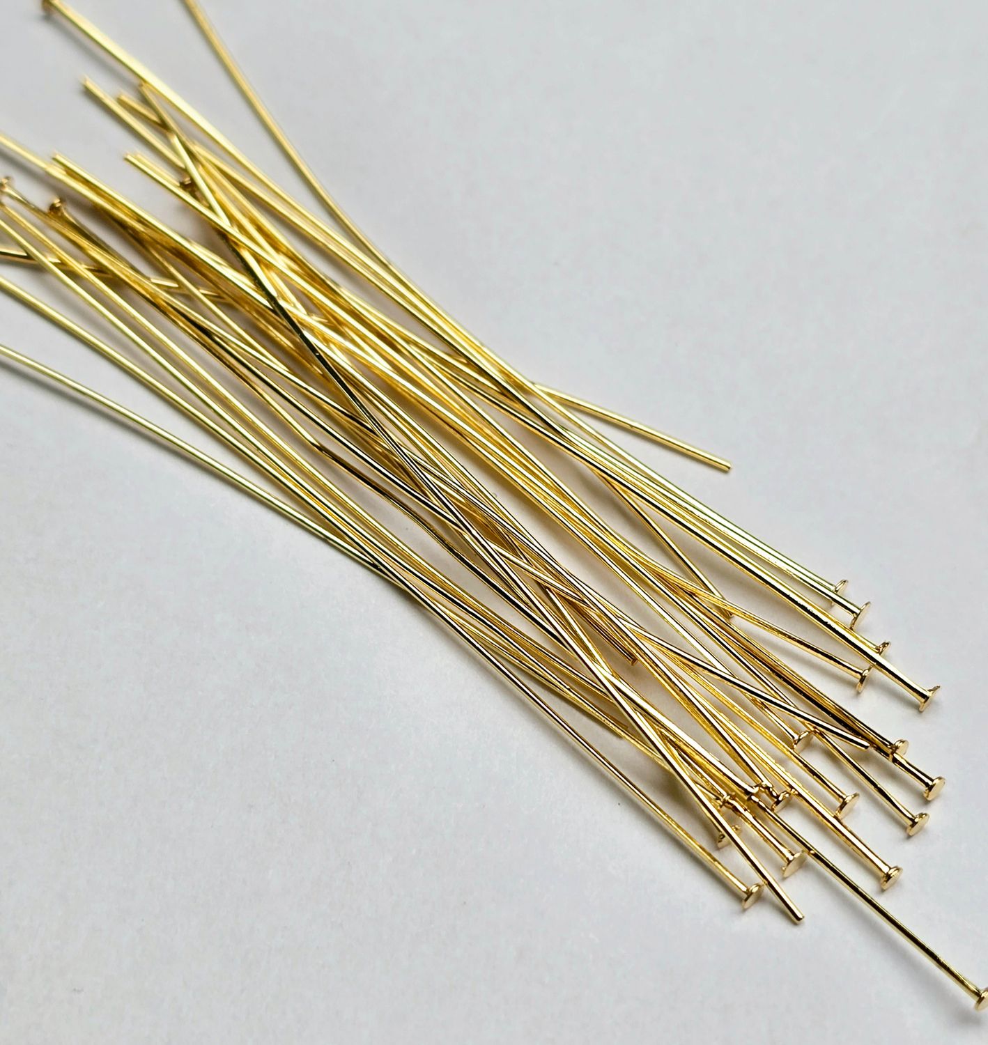 Headpins: 2 inch 24 gage Gold Plated - 24pcs