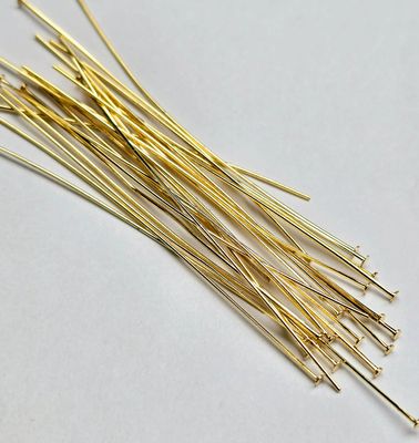 Headpins: 2 inch 24 gage Gold Plated - 24pcs