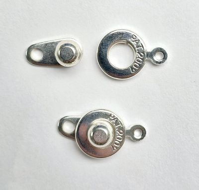 Ball & Socket Clasp: 8mm Silver Plated
