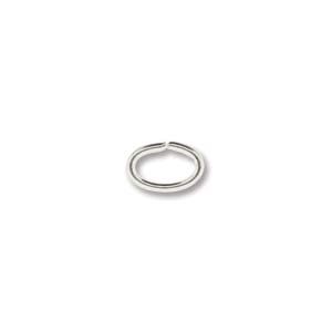 Oval Jump Rings: 4x6mm Silver Plated 