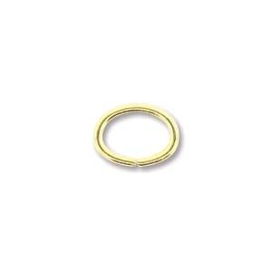 Oval Jump Rings: 6x8mm Gold Plated