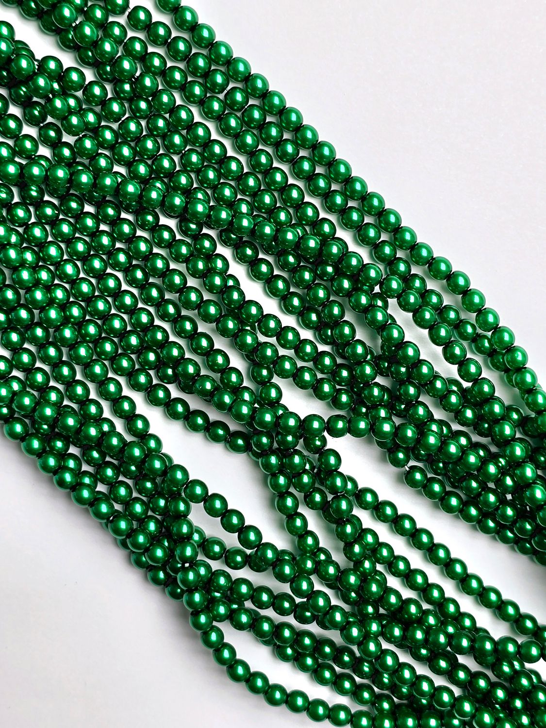 4mm Round Beads: New Grass Pearl