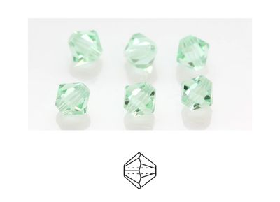 6mm Bicone Crystals: Chrysolite