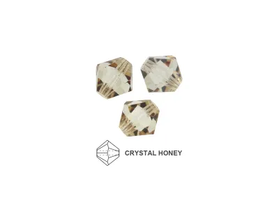 6mm Bicone Crystals: Honey