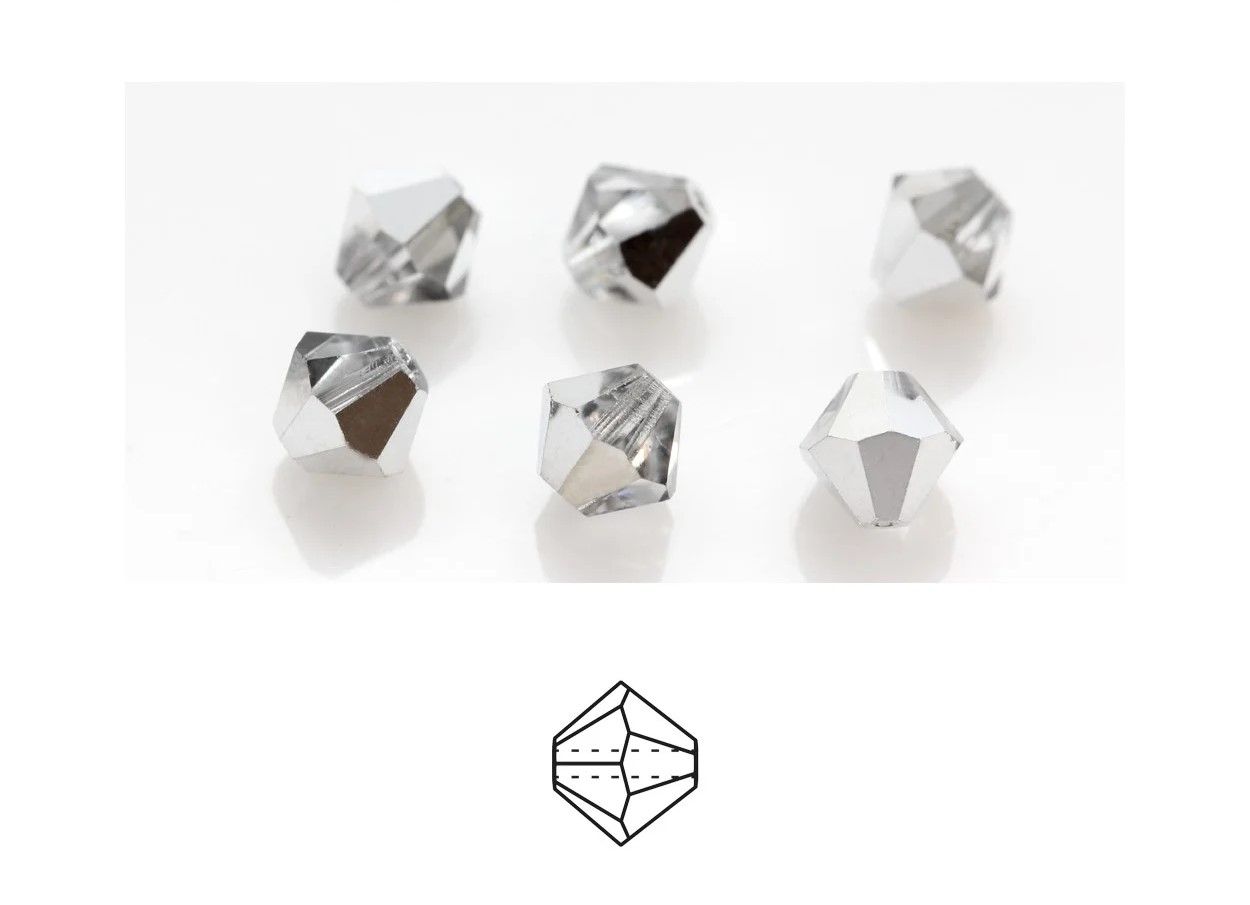 6mm Bicone Crystals: Labrador Half