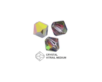 6mm Bicone Crystals: Vitrail Medium