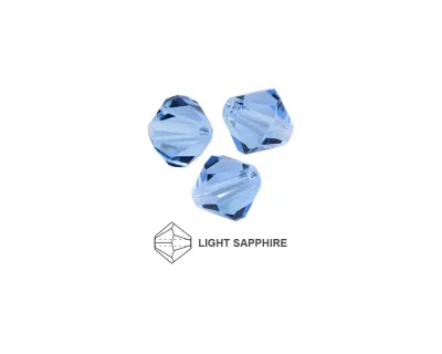 6mm Bicone Crystals: Light Sapphire