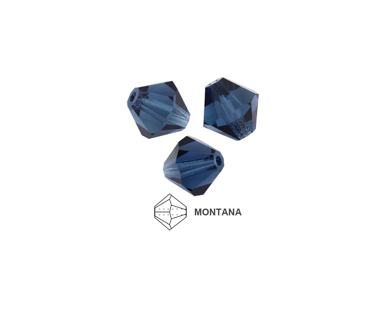 6mm Bicone Crystals: Montana