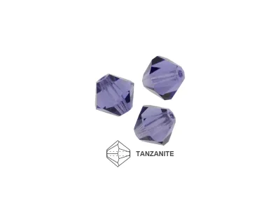 6mm Bicone Crystals: Tanzanite 