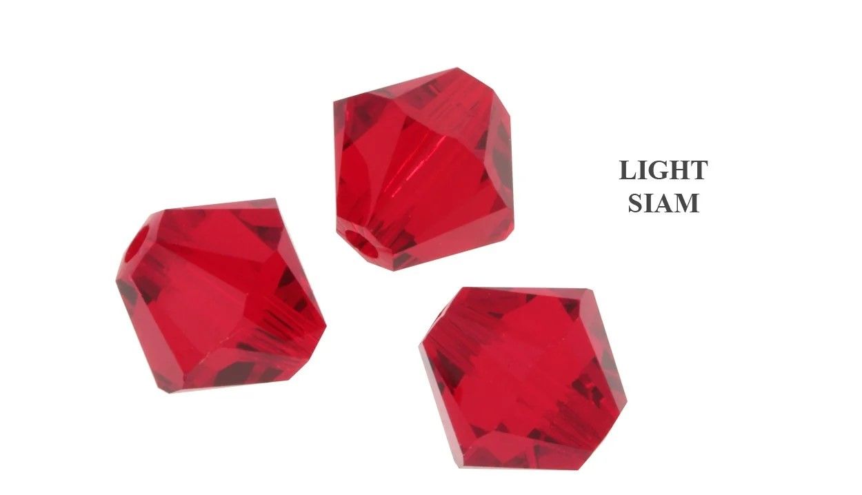 6mm Primero Bicone Crystals: Light Siam
