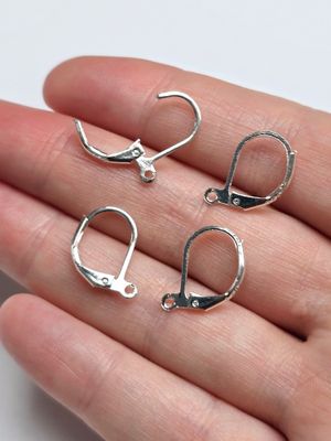 Sterling Silver Leverback Earrings