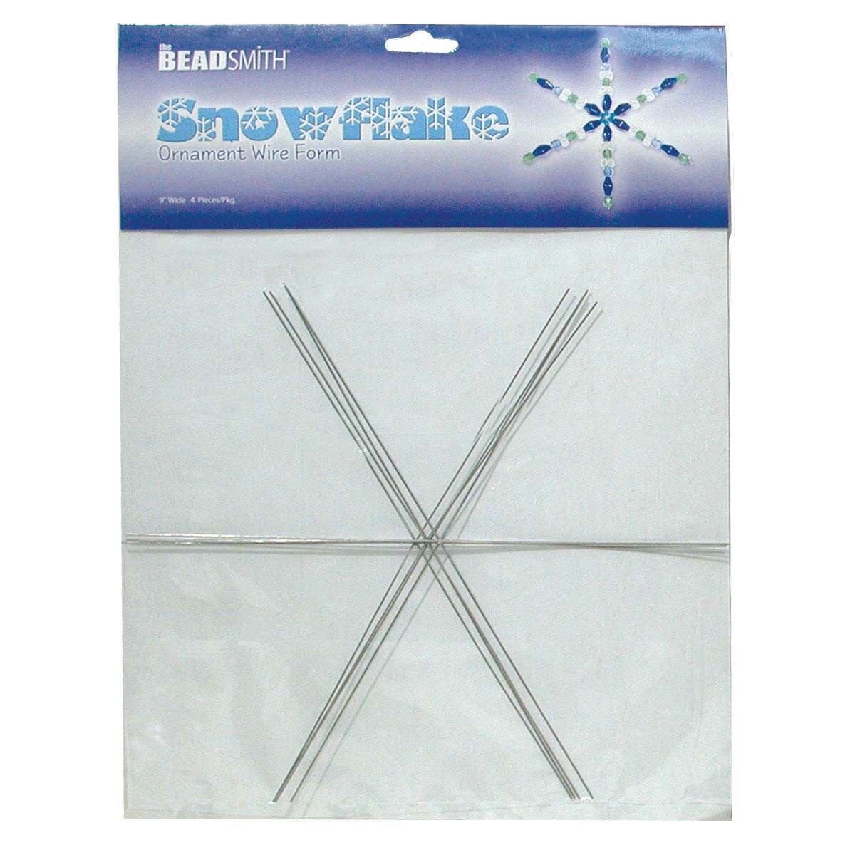 Wire Snowflake Ornaments 9 Inches Wide - 4 pieces Wire Snowflake Ornaments 9 Inches Wide - 4 pieces