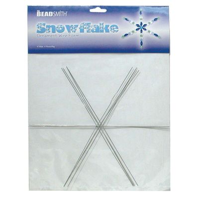 Wire Snowflake Ornaments 9 Inches Wide - 4 pieces