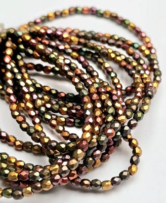 3mm Fire Polish - Matte Metallic Mix