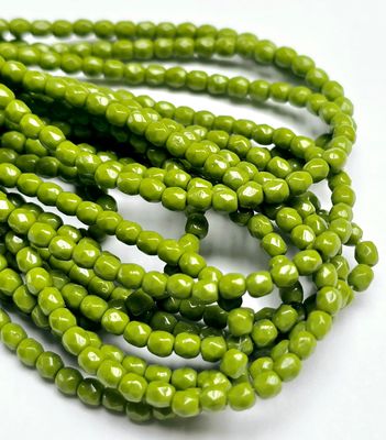 3mm Fire Polish - Avocado Green