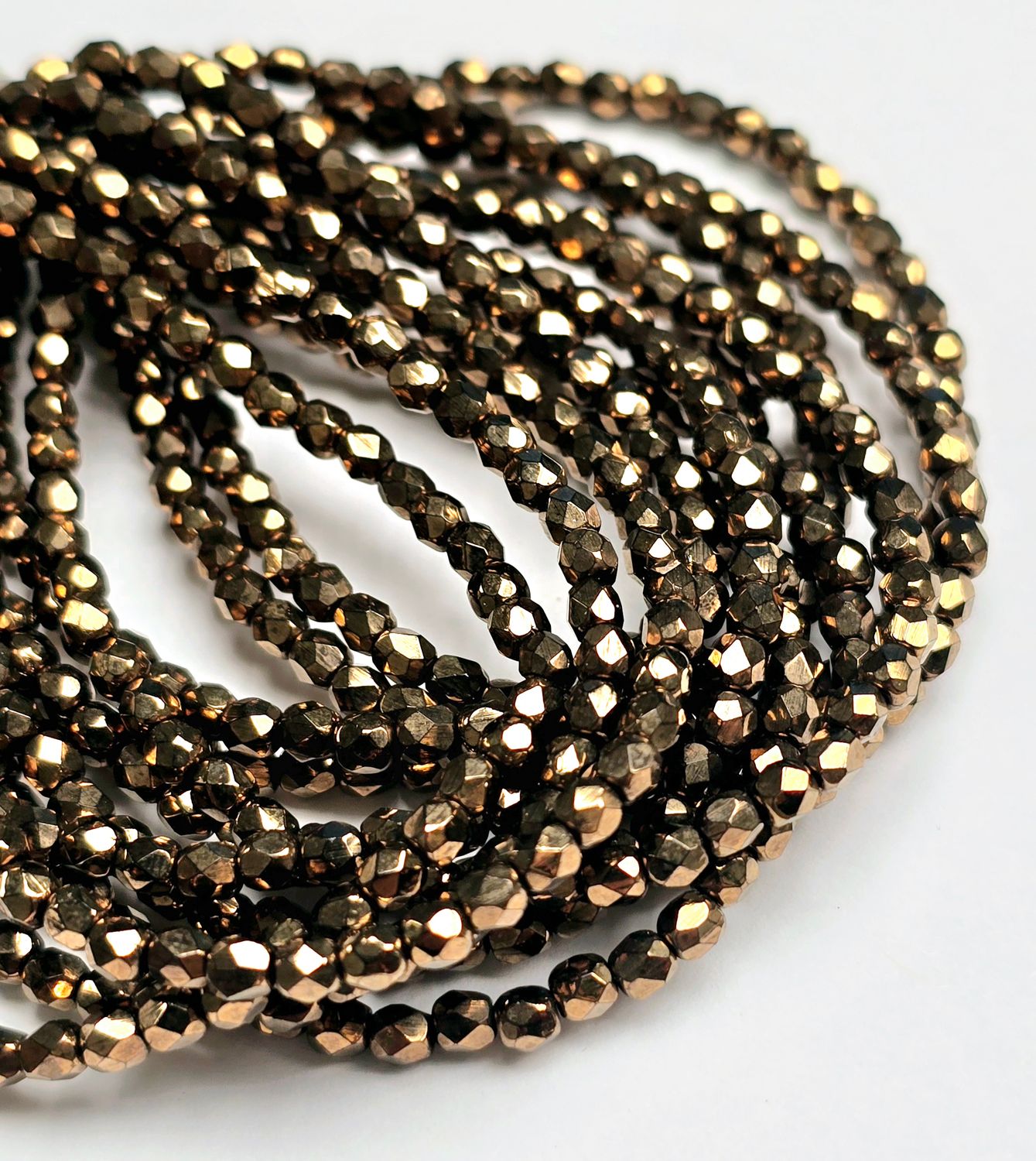 3mm Fire Polish - Bronze