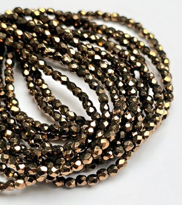 3mm Fire Polish - Bronze