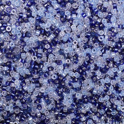 11/0 Delica Mix: Shades of Blue