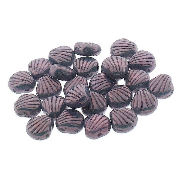 Shelly Shell Beads: Chalk Lumi Purple