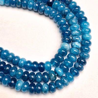 8mm Smooth Rondelle: Apatite