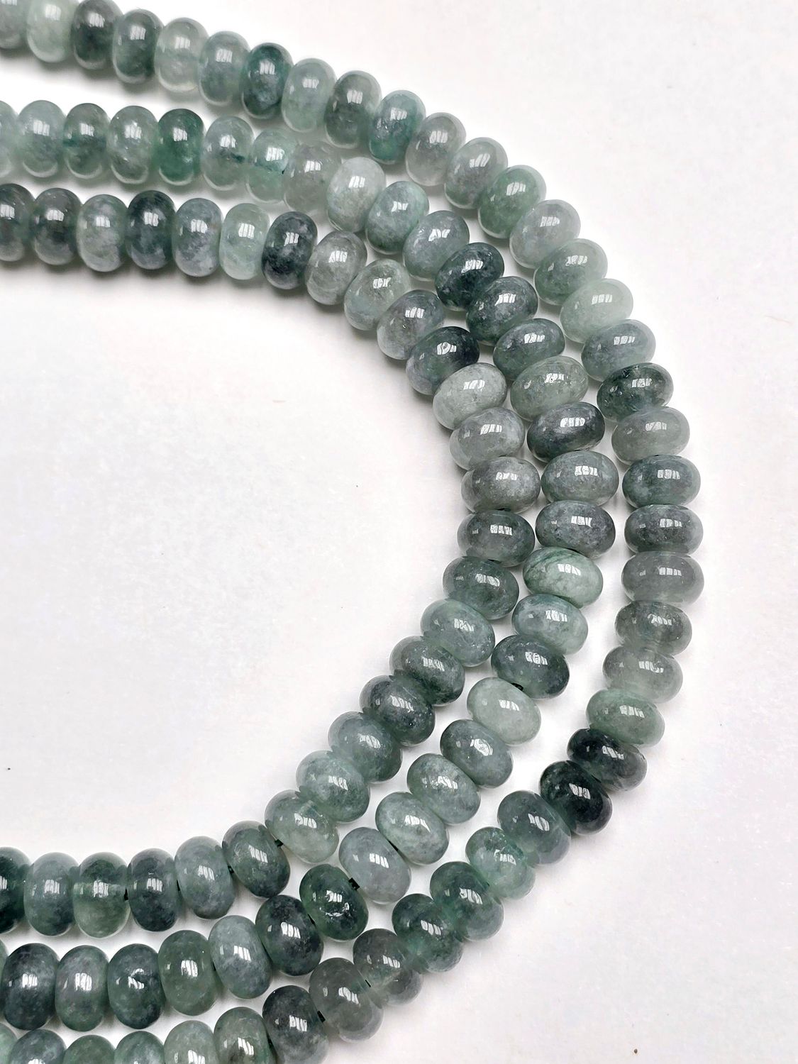 8mm Smooth Rondelle: Burna Jasper