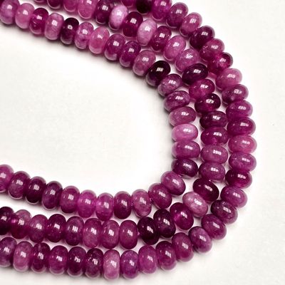 8mm Smooth Rondelle: Purple Tourmaline 