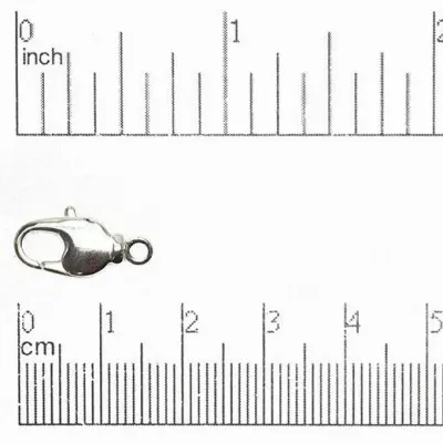 Lobster Claw: 17x9mm Silver Plated Swivel Base