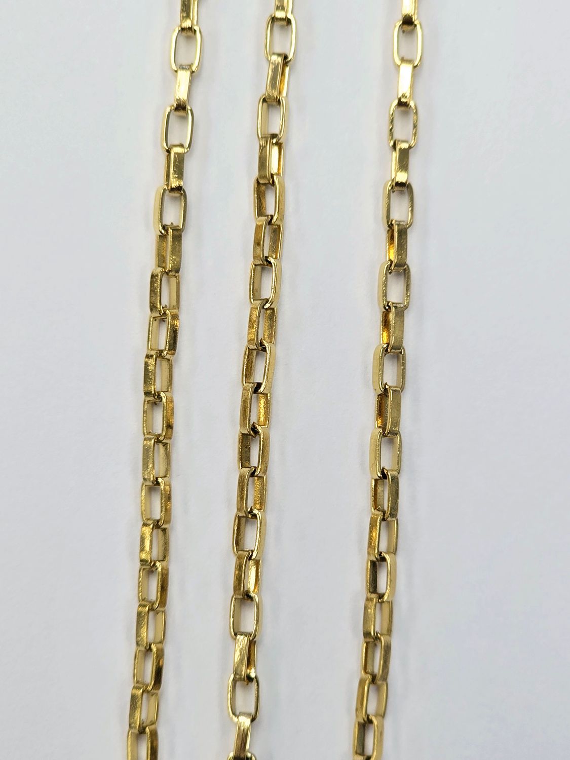 Waterproof Gold Chain: Rectangular Box Chain 2mm XS