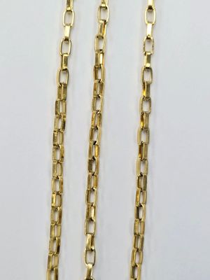 Waterproof Gold Chain: Rectangular Box Chain 2mm XS
