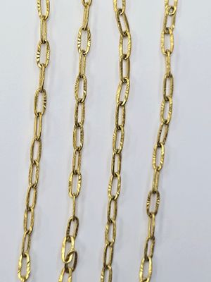 Waterproof Chain: Textured Paperclip Chain 3.5mm