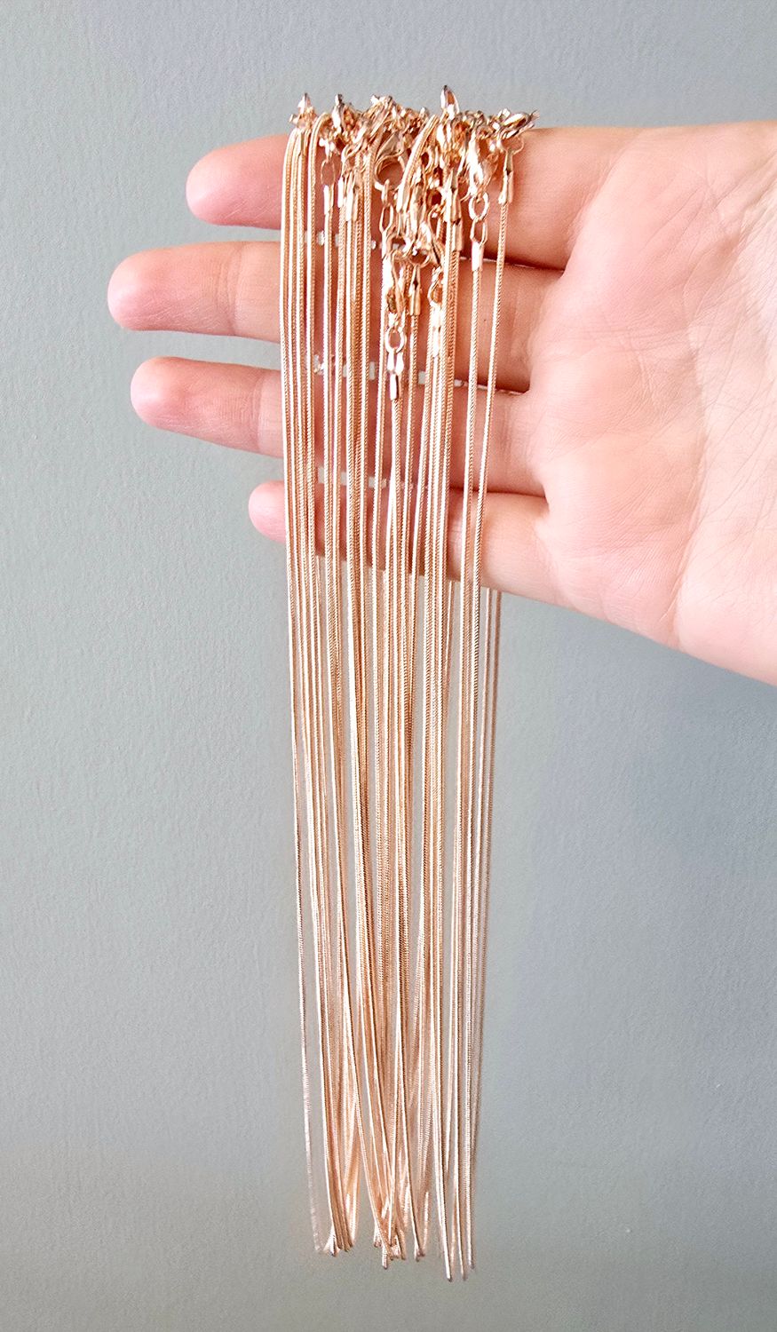 Snake Chain Rose Gold 18' Necklace