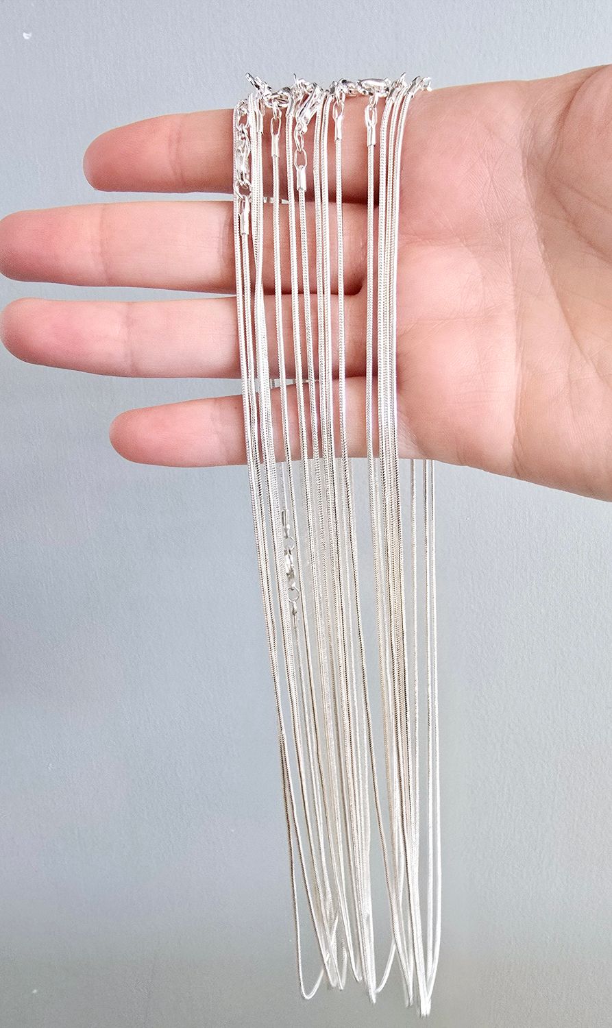 Snake Chain Silver 18' Necklace