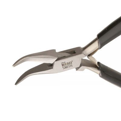 Bent Chain Nose Pliers with Spring