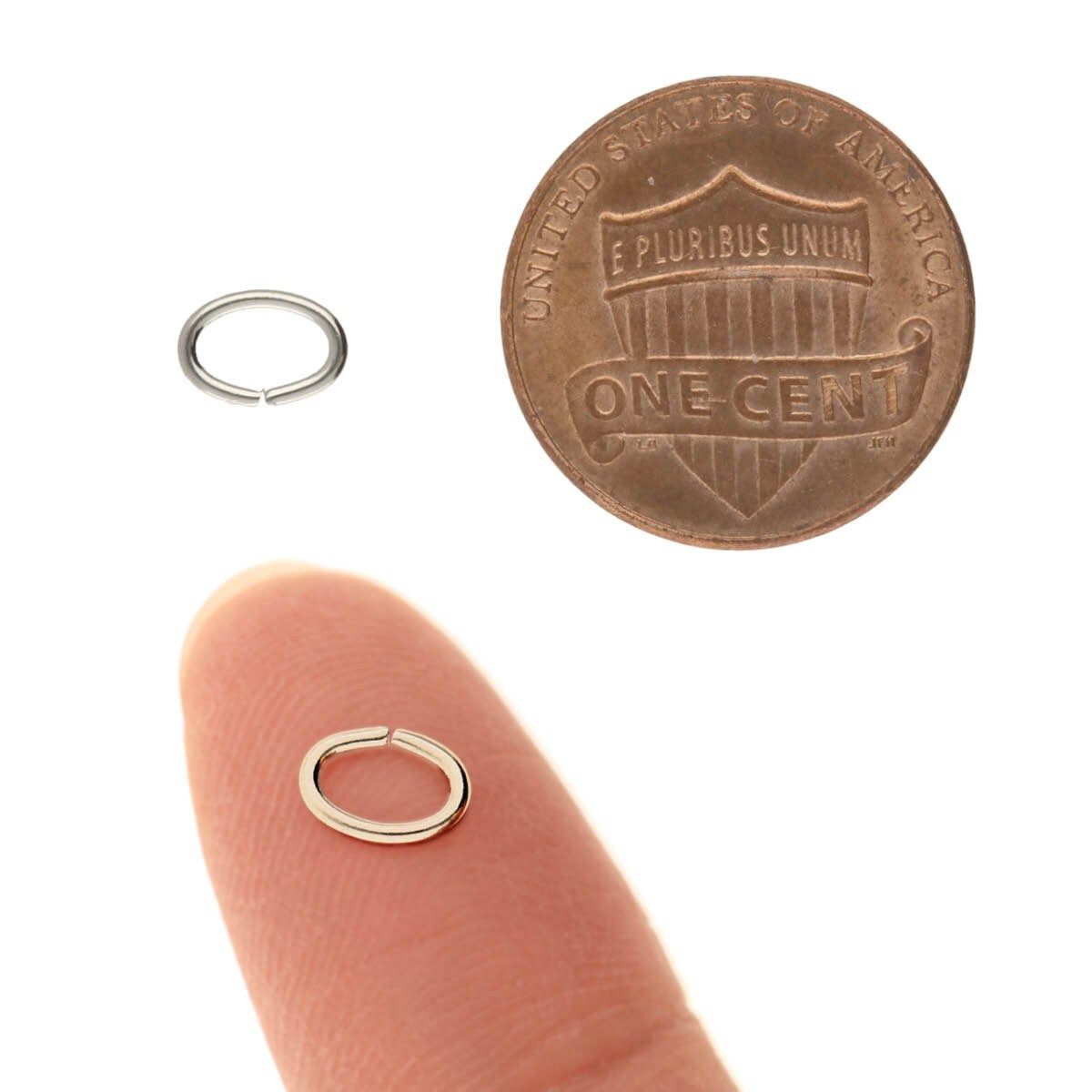 Oval Jump Rings: 5x7mm Gold Plated