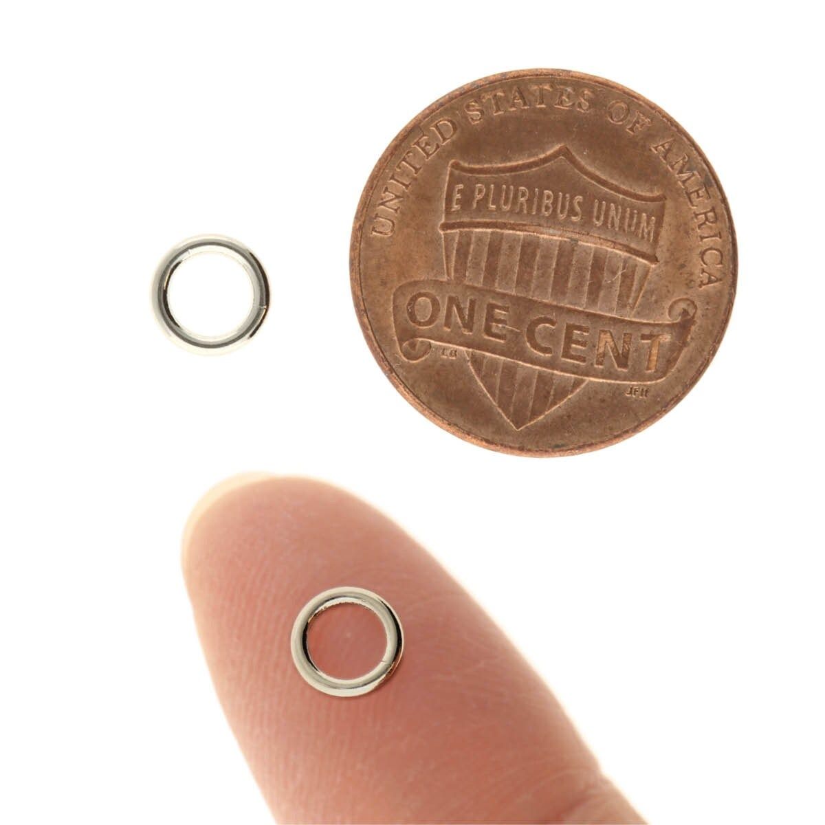 Round Jump Rings: 6mm Silver Plated