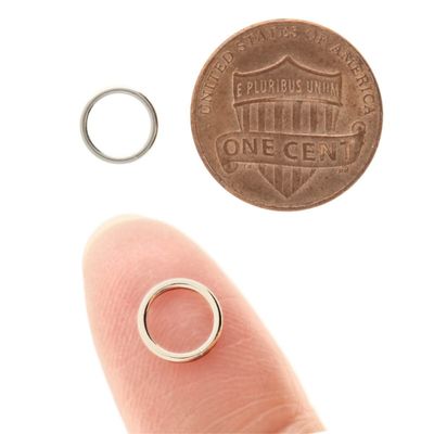 Round Jump Rings: 8mm Silver Plated