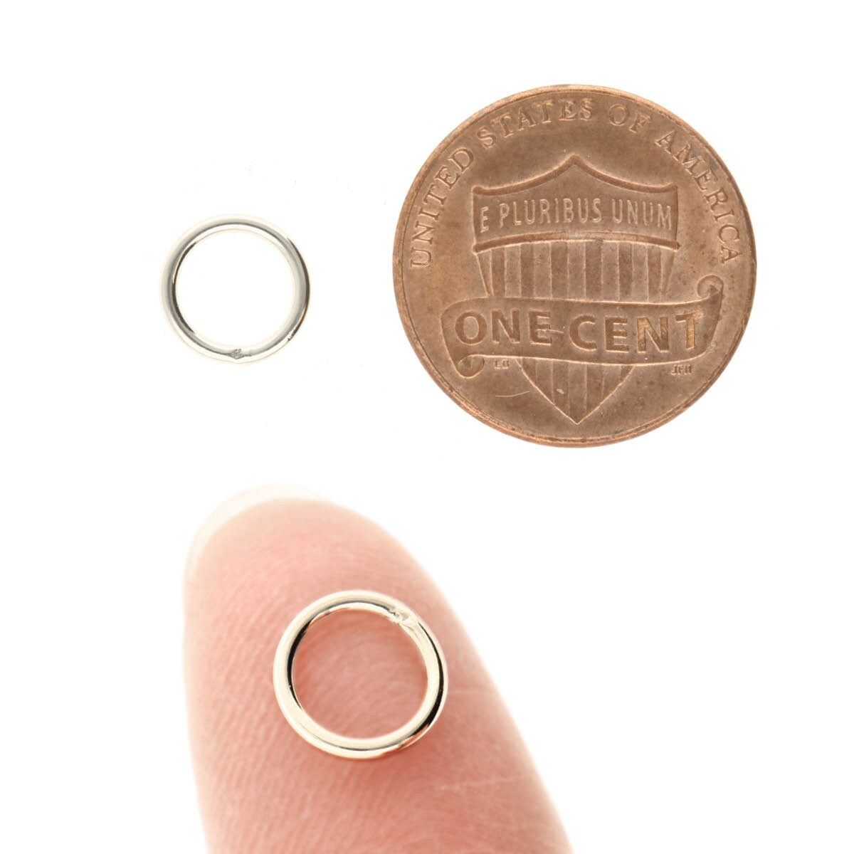 Closed Jump Rings: 8mm Silver Plated