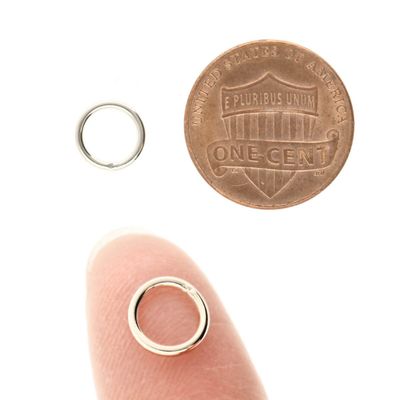 Closed Jump Rings: 8mm Silver Plated