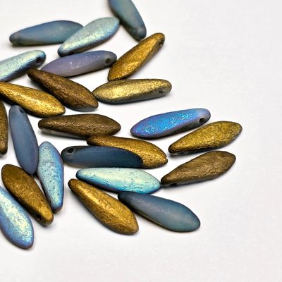 Daggers 5x16mm: Etched Blue/Gold