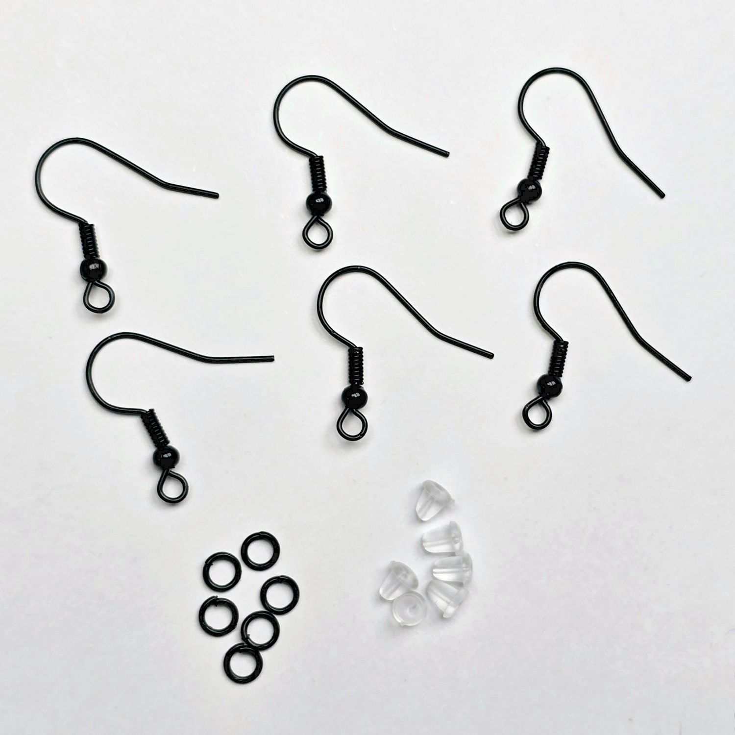 Earring Sets: Black 3 Pairs