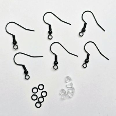 Earring Sets: Black 3 Pairs