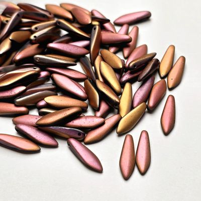 Daggers 5x16mm: Crystal Matted Capri Rose Full