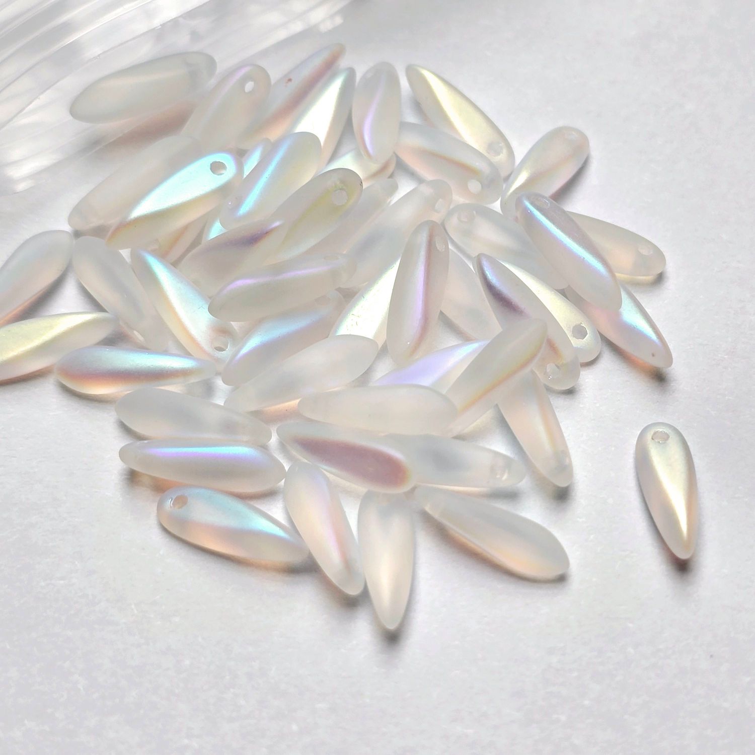Daggers 3x11mm: Crystal AB Full Matte *50 Pieces