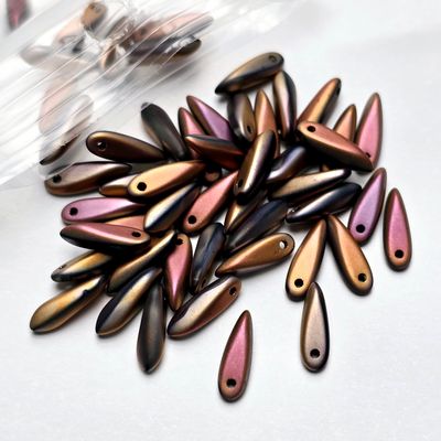 Daggers 3x11mm: Crystal Matted Capri Rose Full *50 Pieces