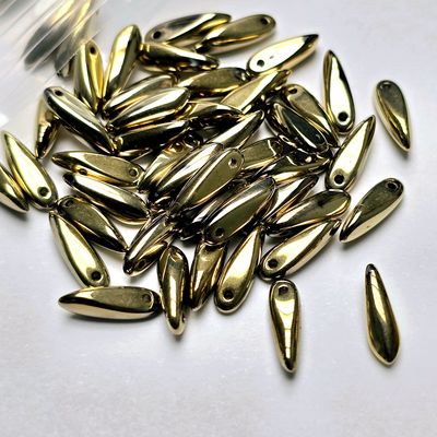 Daggers 3x11mm: Crystal Full Amber *50 Pieces