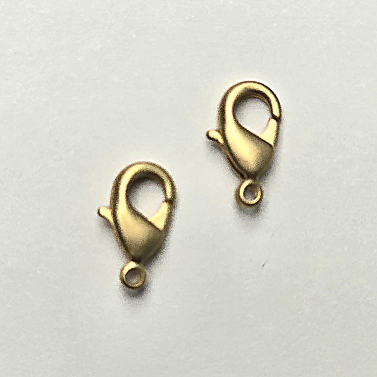 Lobster Claw 12x7mm - Satin Hamilton Gold