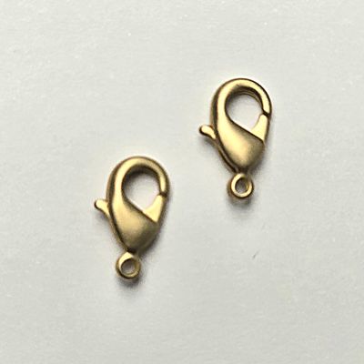 Lobster Claw 12x7mm - Satin Hamilton Gold