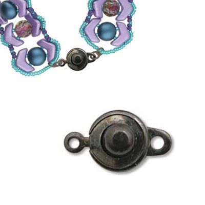 Ball & Socket Clasp: 8mm Gunmetal